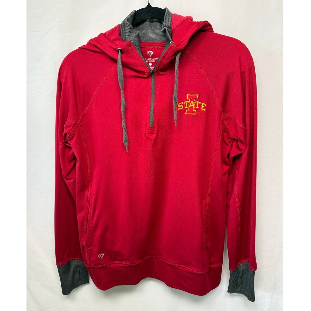 Colosseum Iowa State Cyclones Women's 1/4 Zip Hoodie Sweatshirt Size Large